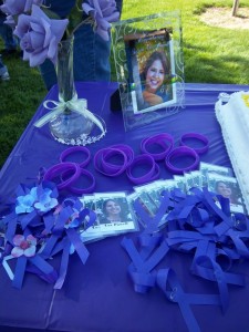 Purple Ribbons at an Event for Susan