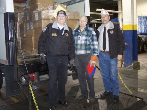 Helpers loaded the truck